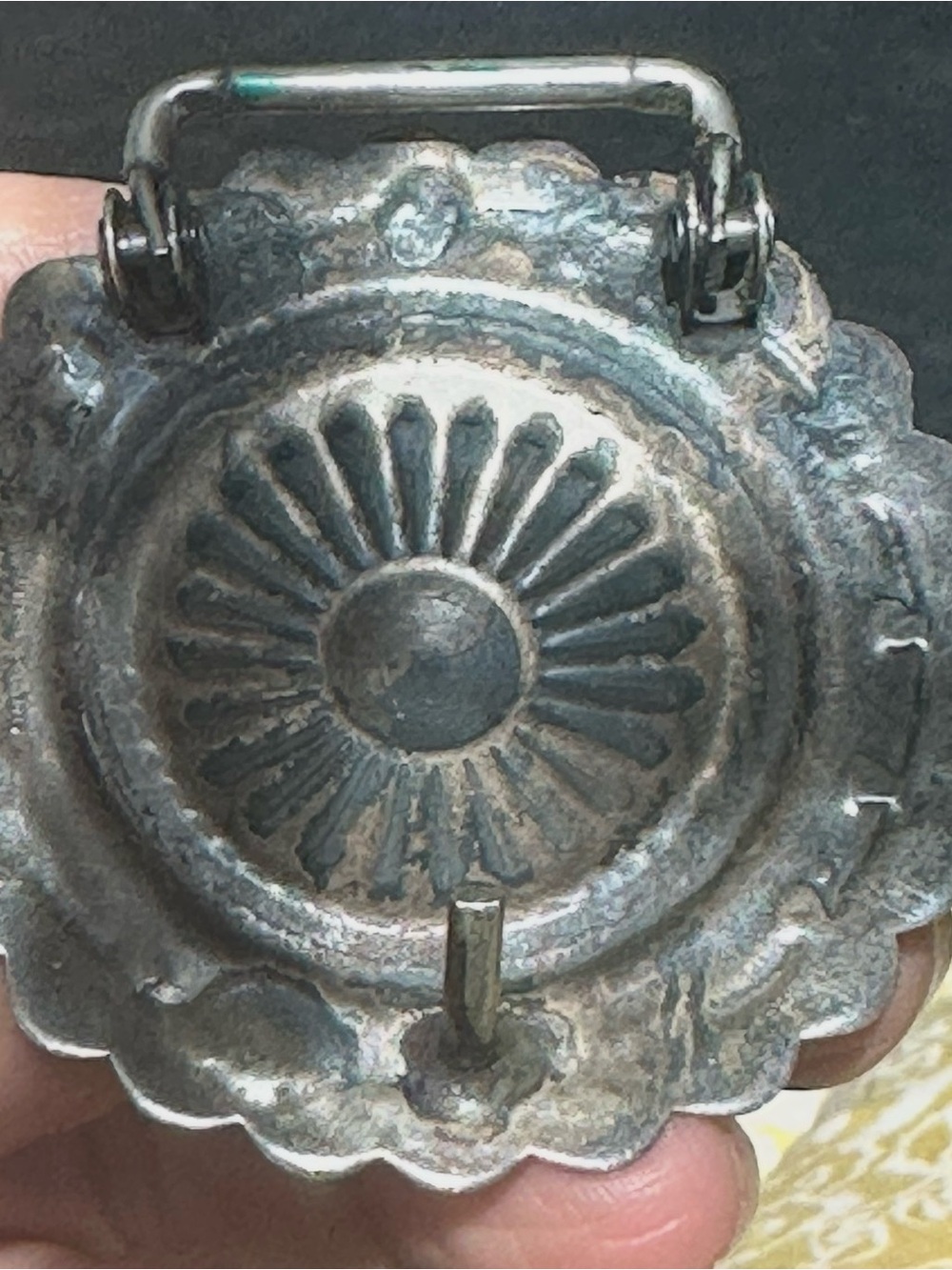 DUANE HOPPER STERLING REPOUSSE CONCHO BUCKLE AND BELT From BUFFALO DANCER STUDIO - Picture 8 of 9